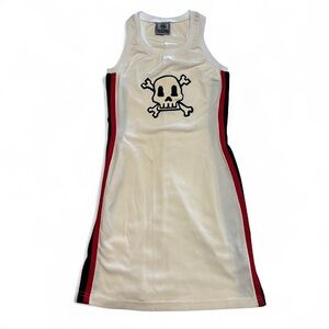 Y2K Illig XS Skull Tank Mini Dress Rave Emo Punk Grunge Racerback USA Made